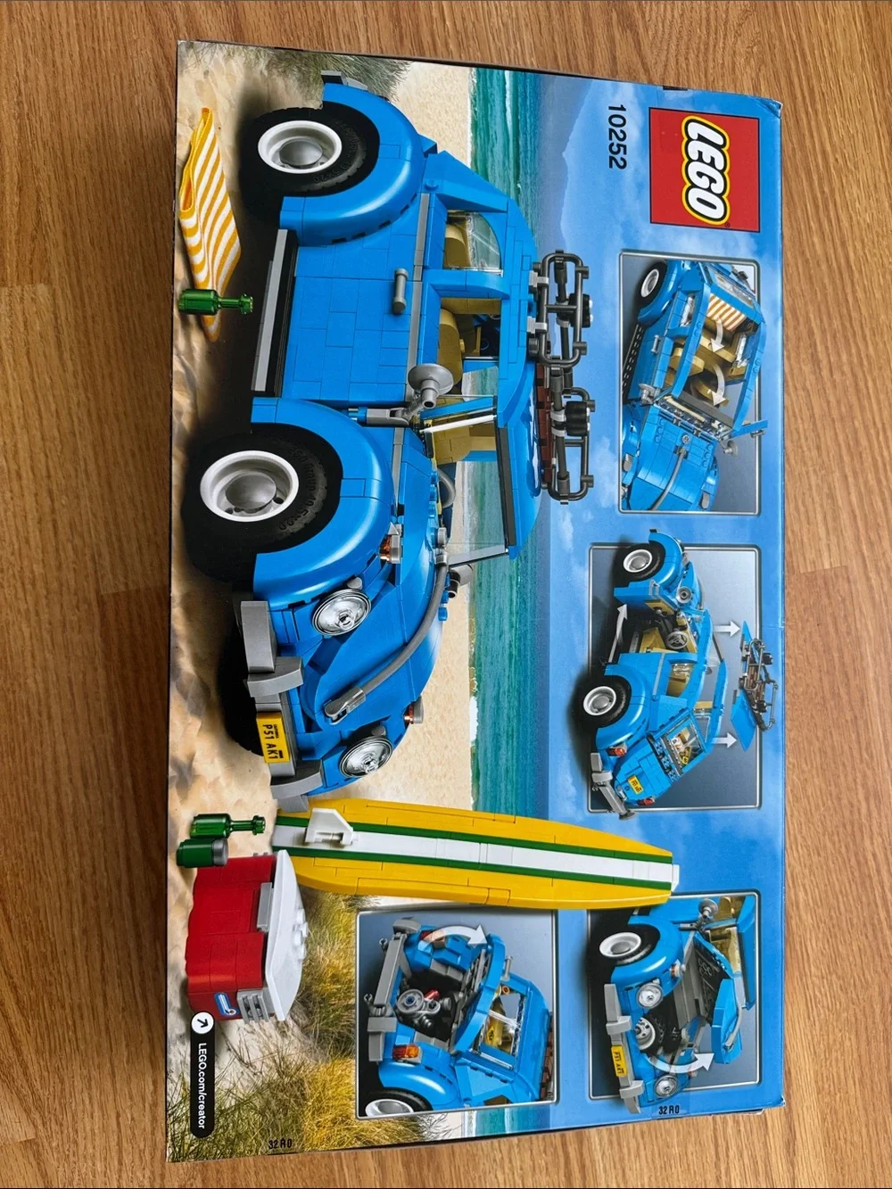 Lego Creator Blue Volkswagen Beetle with Yellow Surfboard. RETIRED. - Picture 2 of 7